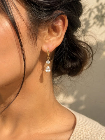 Luna Crystal Drop Earrings QROSH