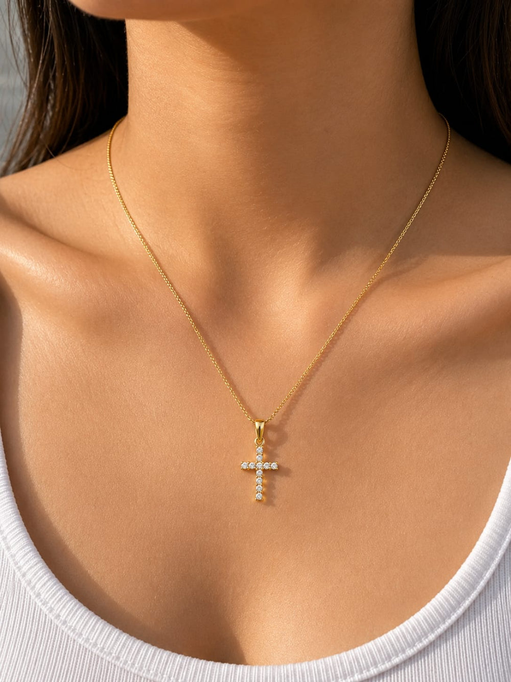 Diamond Cross Necklace QROSH