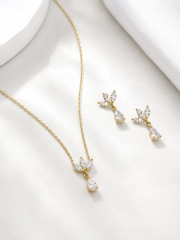 Butterfly Crystal Pendant Set QROSH