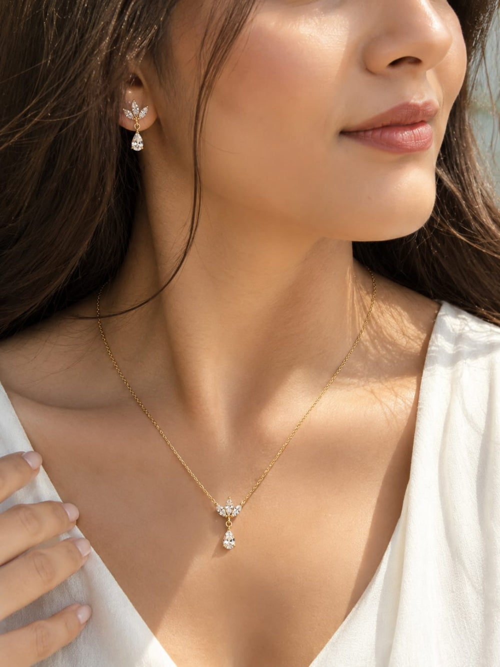 Crown Crystal Pendant Set QROSH