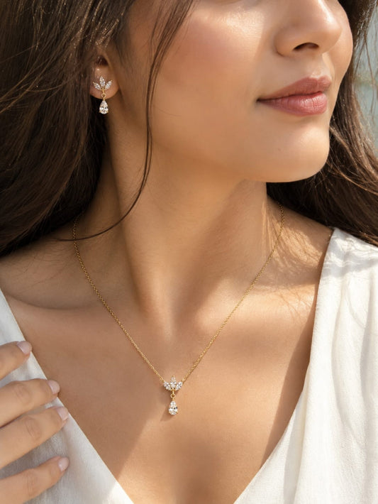 Crown Crystal Pendant Set QROSH