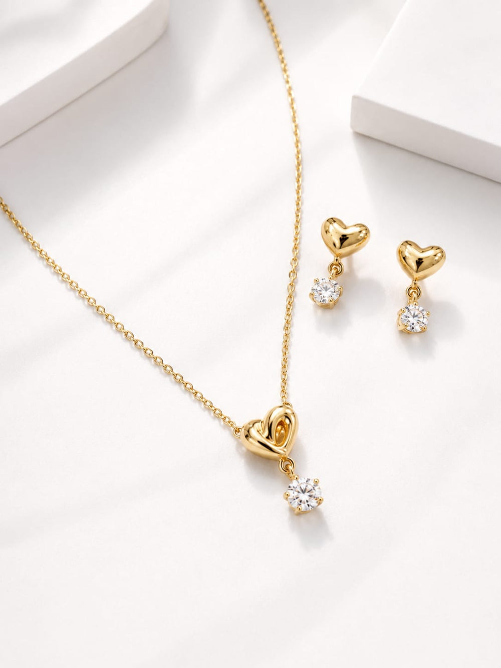 Heart Gold Pendant Set QROSH