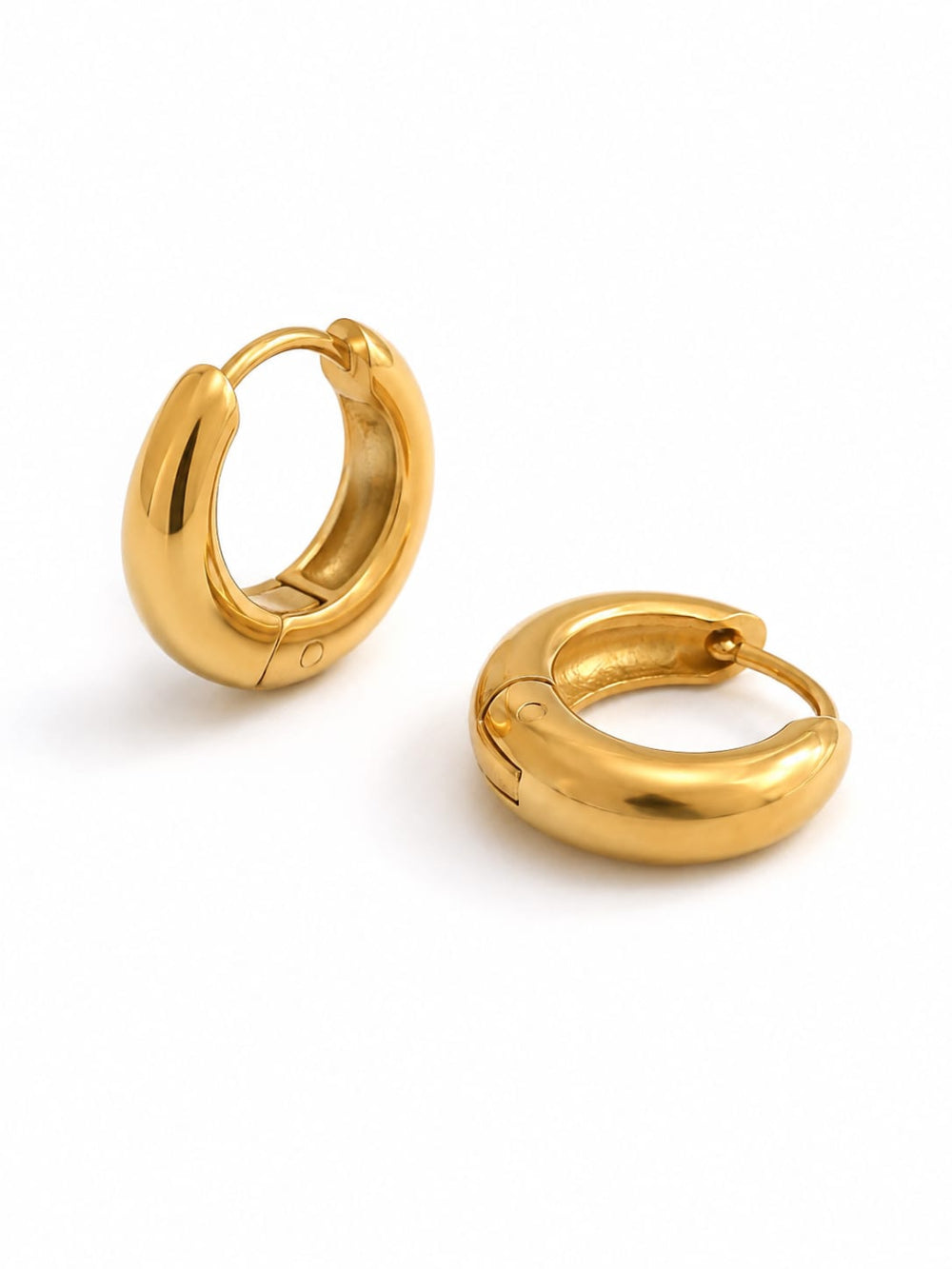 Bold Gold Hoop Earrings QROSH
