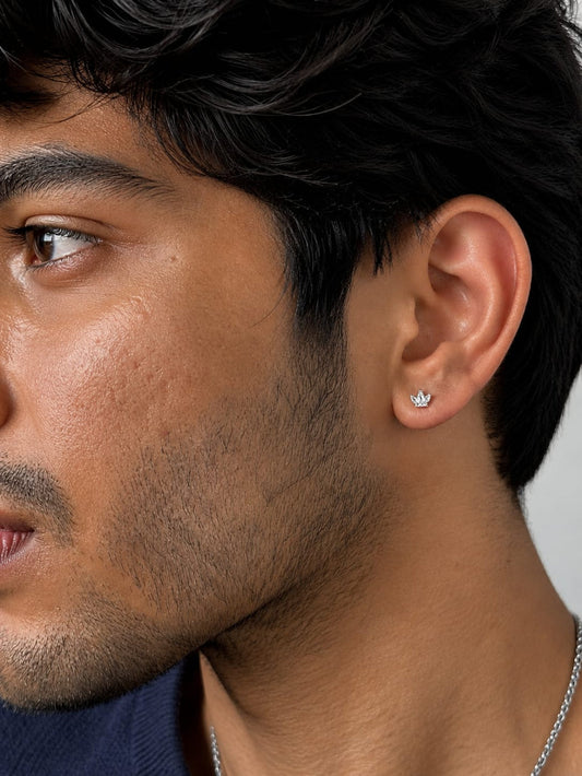 Crown CZ Stud Earrings QROSH