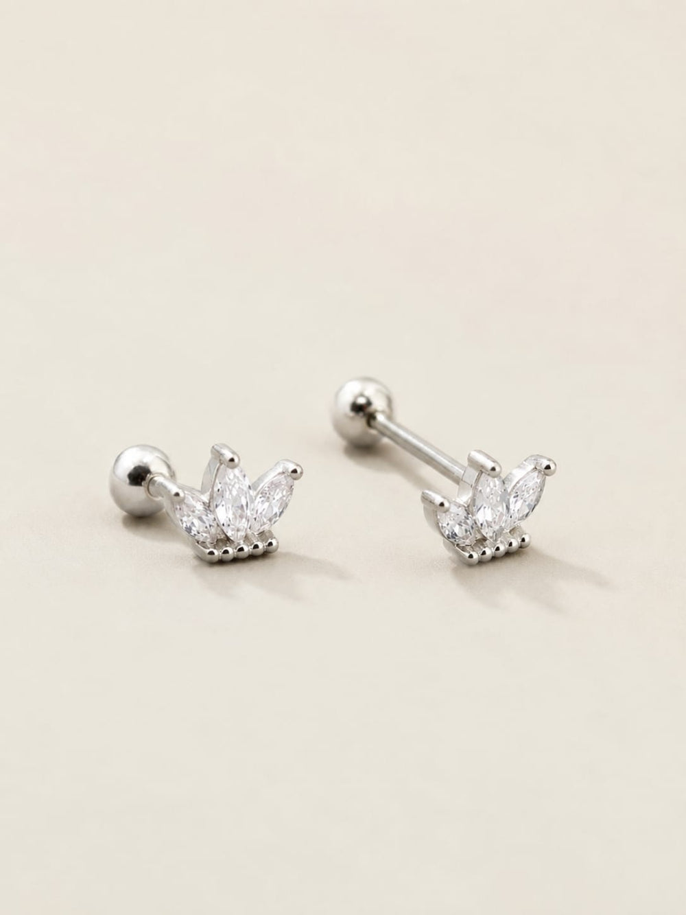 Crown CZ Stud Earrings QROSH