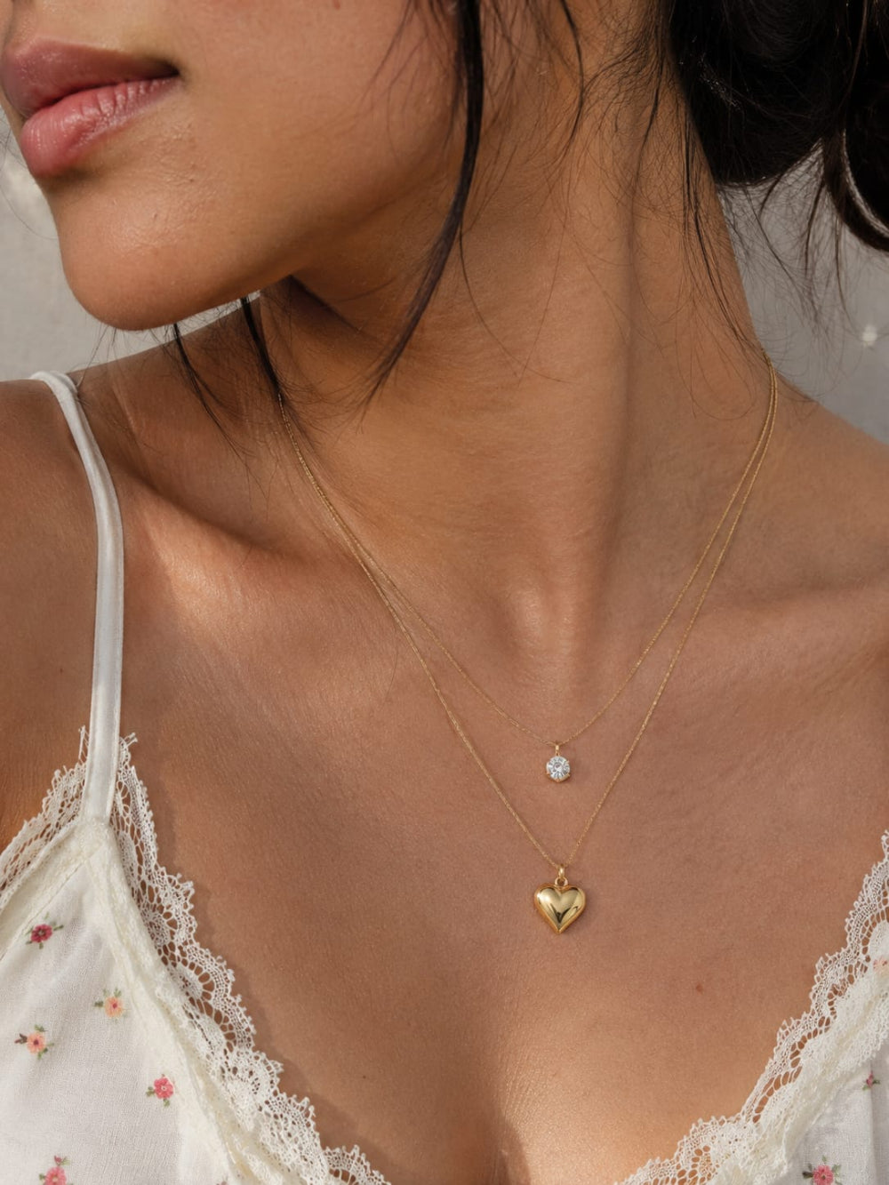 Double Layered Heart Pendant QROSH