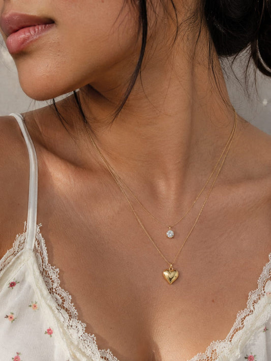 Double Layered Heart Pendant QROSH