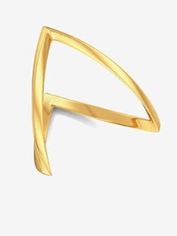 18K Gold Plated V Rings