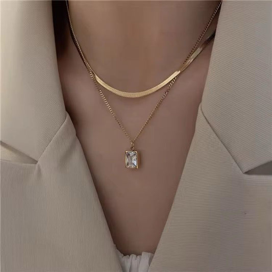 18K Gold-Plated Double Layered Pendant
