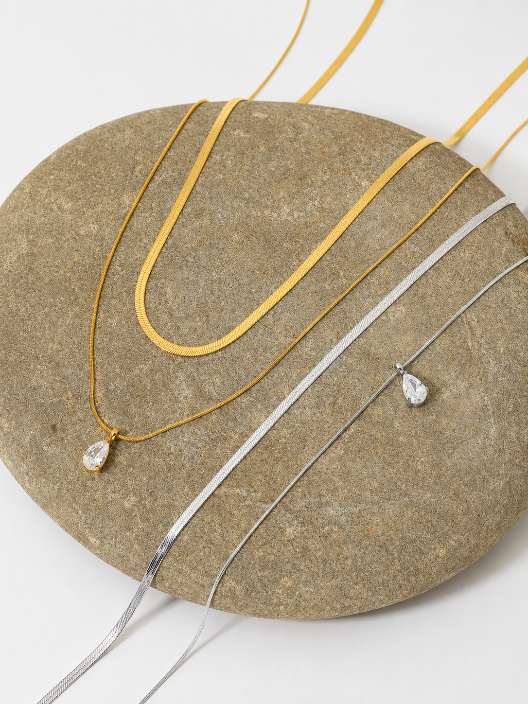 Double Layer Chain Drop Pendant QROSH