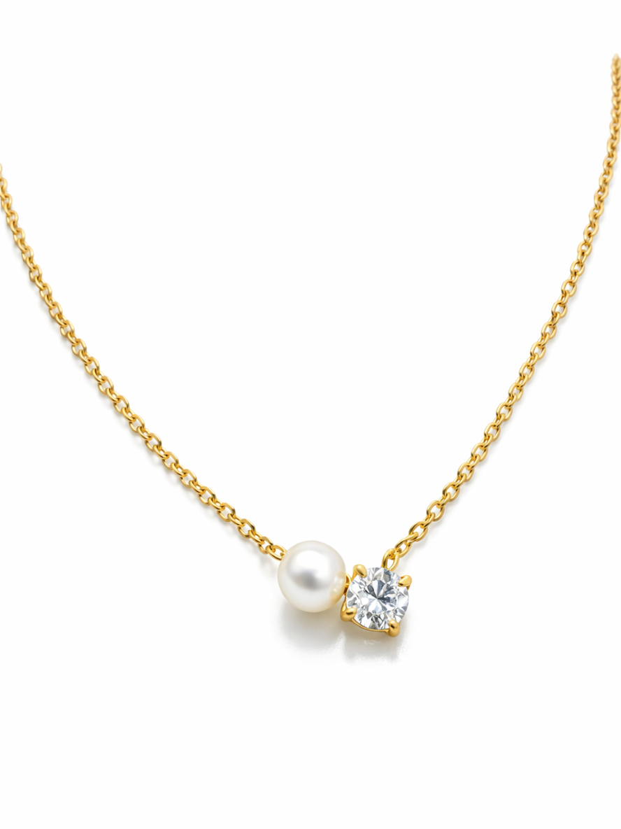 Dainty Cosmic-Pearl Pendant QROSH