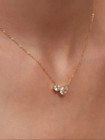 Double Layer Chain Drop Pendant (Copy) QROSH