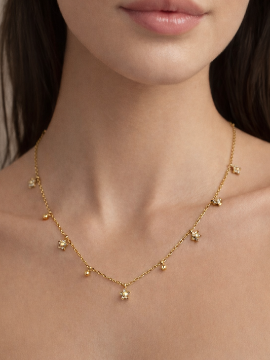 Double Layer Chain Drop Pendant (Copy) QROSH