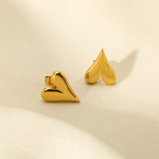 18K Gold Plated Half Sunray Studs QROSH