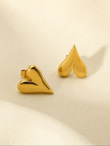 18K Gold Plated Half Sunray Studs QROSH