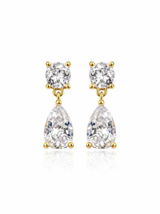 Gold Plated Drop Dangle Earrings for Women – Minimal & Elegant QROSH