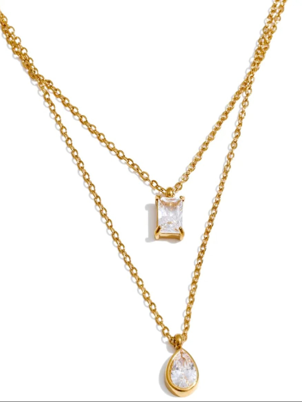 Double Layer Chain Drop Pendant (Copy) QROSH