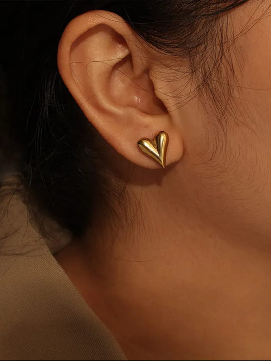 18K Gold Plated Half Sunray Studs QROSH