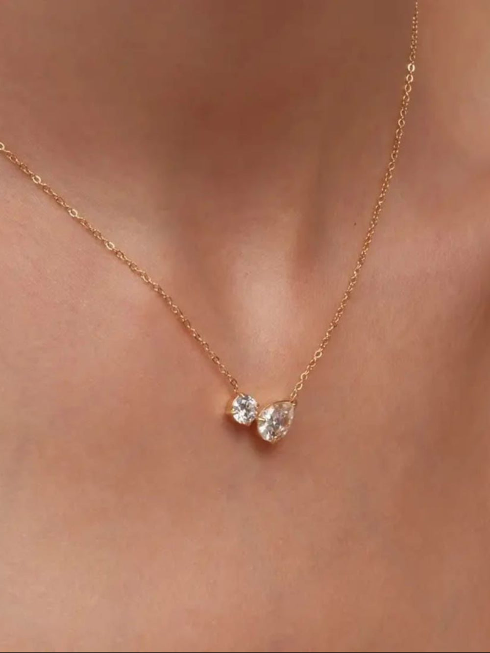 Double Layer Chain Drop Pendant (Copy) QROSH