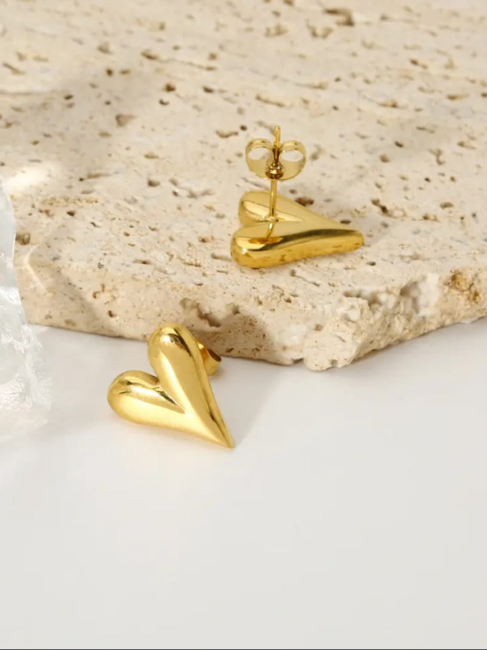 18K Gold Plated Half Sunray Studs QROSH