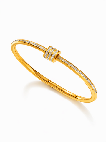 Gold Plated Classic Alure Bangle bracelet QROSH