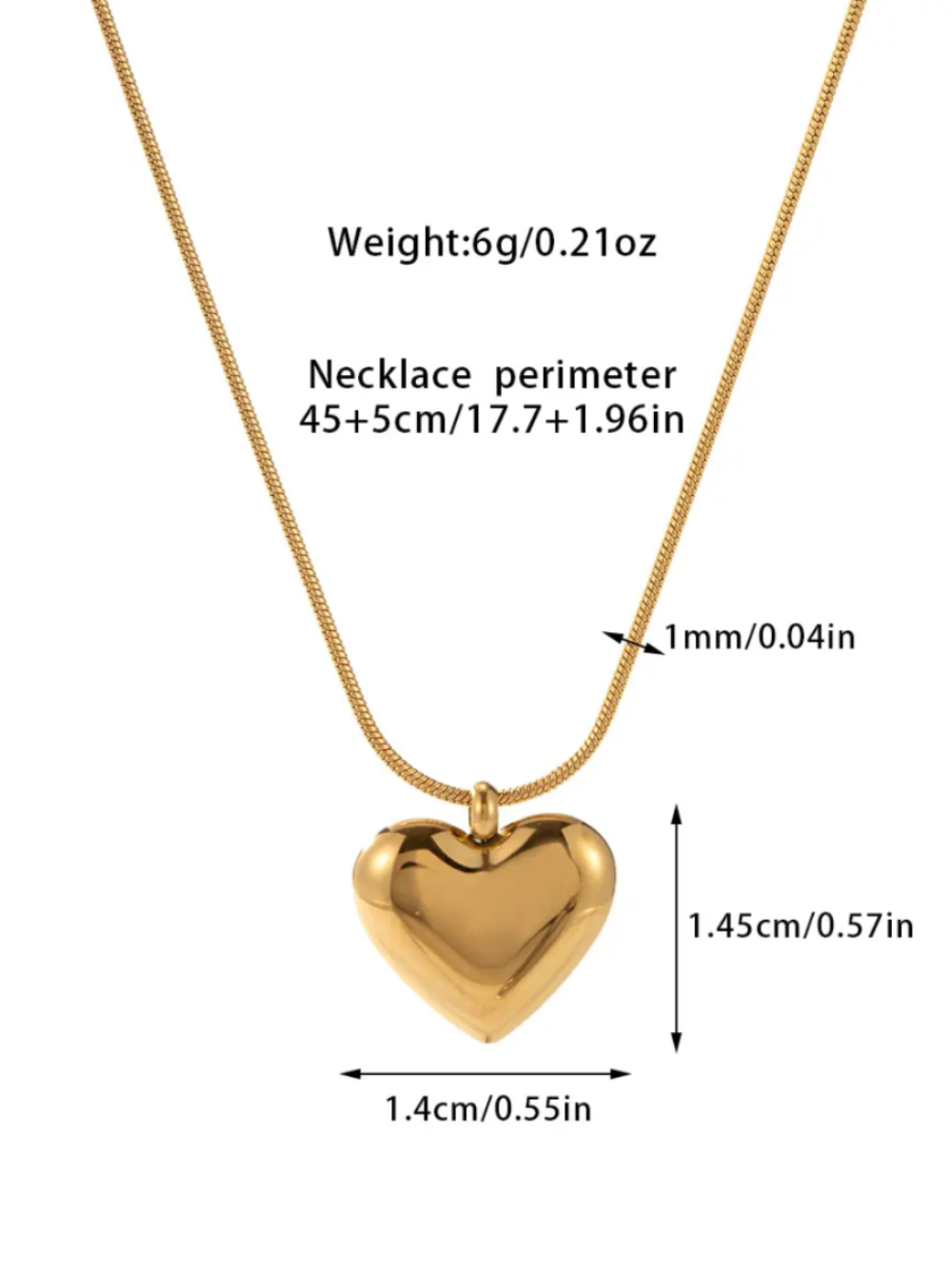 Gold Heart Pendant QROSH