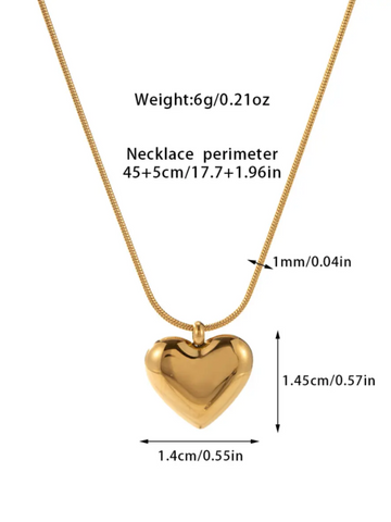 Gold Heart Pendant QROSH