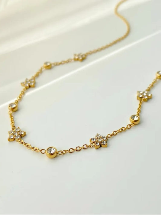 Dainty Pearl Charm Necklace QROSH