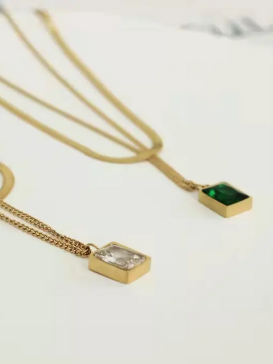 Double Layer Emerald Green Pendant QROSH