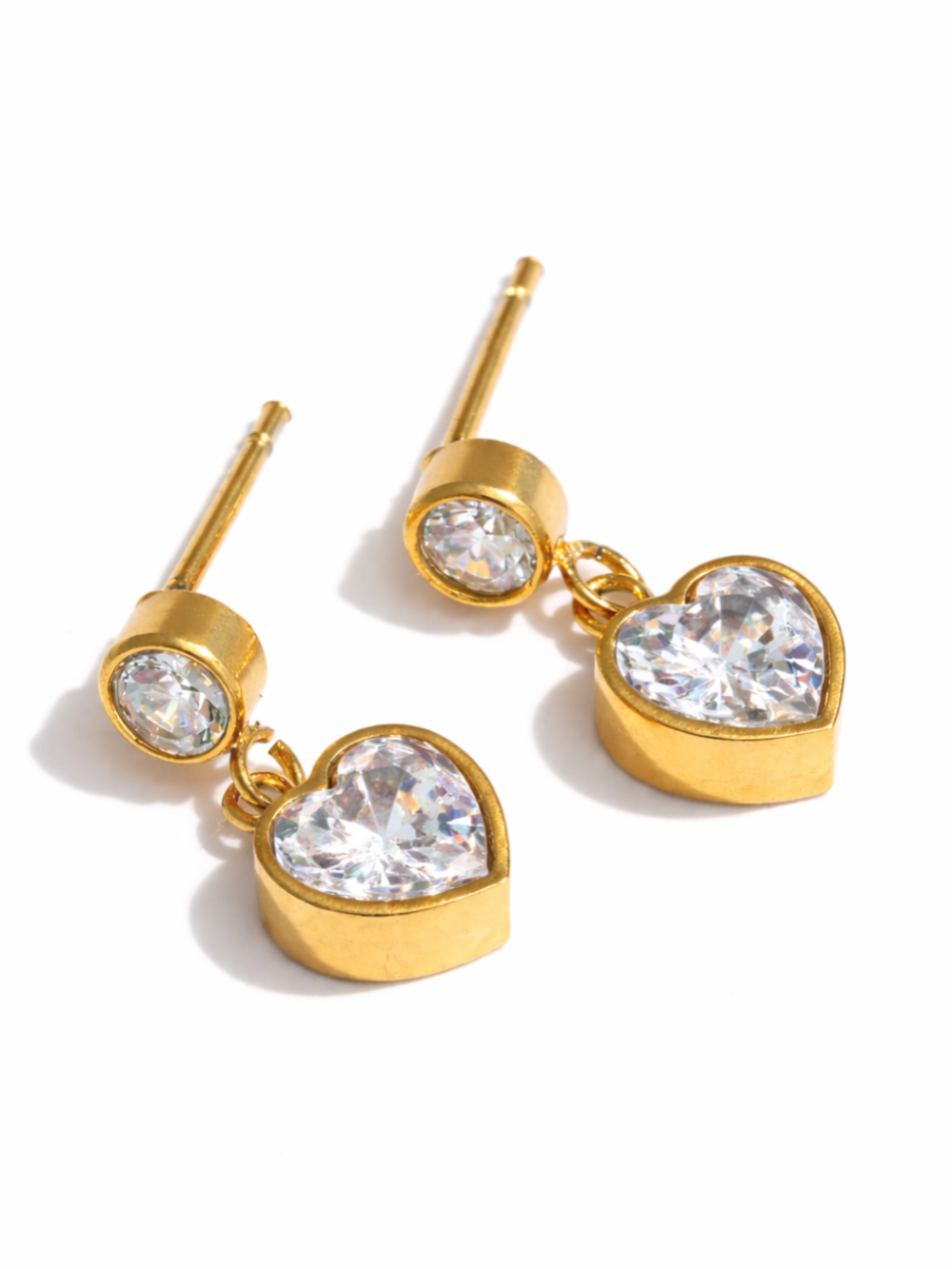 Gold Cherry Stud Earrings QROSH