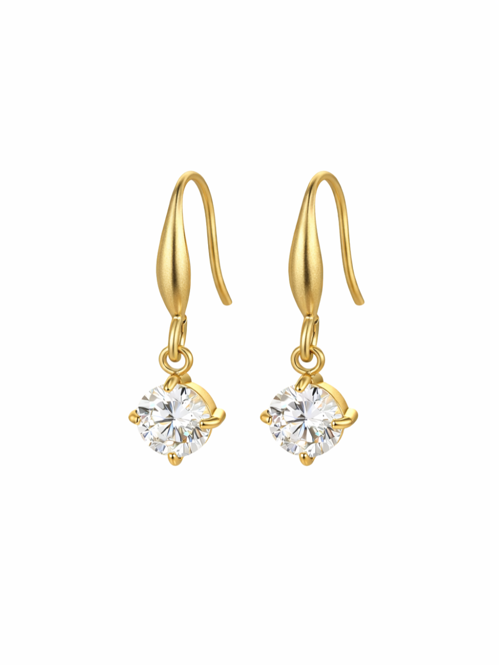 Abstract Gold Drop Earrings – Modern Irregular Earrings for Women QROSH