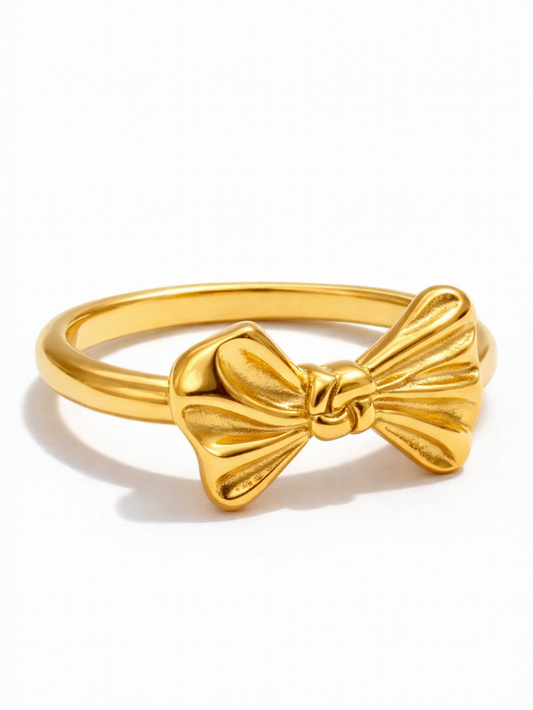 18K Gold Plated Bow Rings QROSH