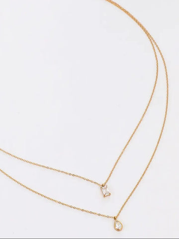 Double Layer Chain Drop Pendant (Copy) QROSH